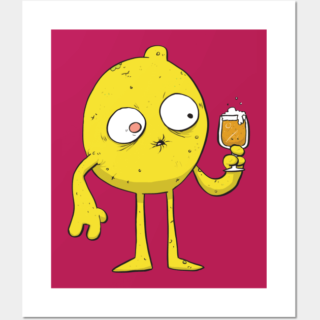 Sour Beer Monster Wall Art by striffle